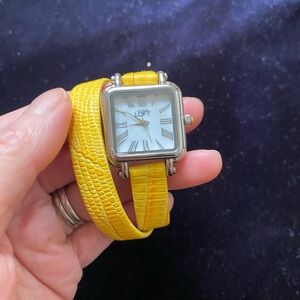 LOFT | Women's Watch with Wraparound Yellow Wrap Strap